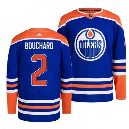 Edmonton Oilers Hockeydrakt Evan Bouchard 2 Blå Adidas Authentic - Herre